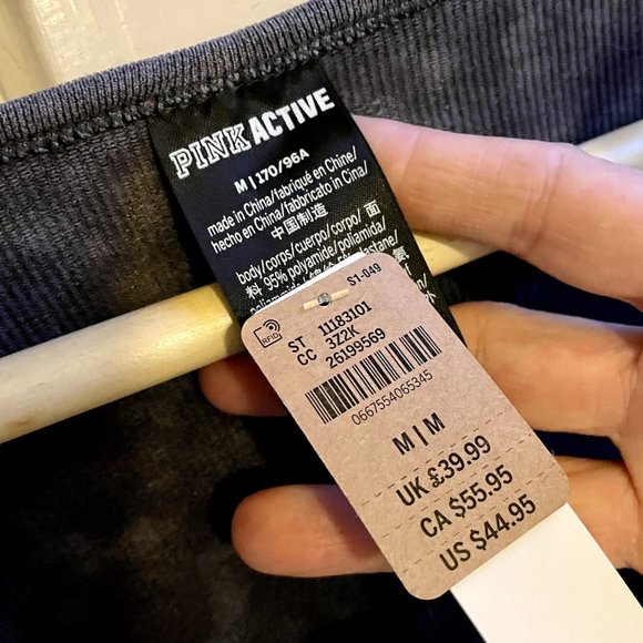 🎉HP!🎉 NWT Victoria Secret PINK Activewear Long Sleeved Top - Size M - Picture 5 of 9